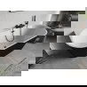 Mexen Oris freestanding back-to-wall ribbed bathtub 170 x 80 cm, white/black, black overflow - 52871708075-70