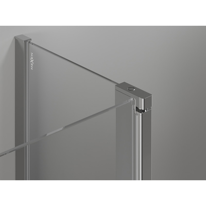 Mexen Mist asymmetric pentagonal shower cabin with hinged doors 90 x 100 cm, transparent, chrome - 8A8-090-100-01-00