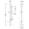 Mexen DF77 adjustable shower set, black - 785774582-70