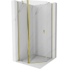 Mexen Mist pentagonal shower enclosure with hinged door 90 x 90 cm, transparent, gold - 8A8-090-090-50-00