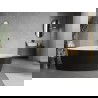 Mexen Lira freestanding bathtub pattern 170 x 80 cm, white/black, gold overflow - 52831708075-50