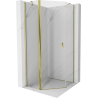 Mexen Mist pentagonal hinged shower cabin 100 x 100 cm, transparent, gold - 8A8-100-100-50-00