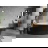 Mexen Lira freestanding bathtub pattern 170 x 80 cm, white/black, overflow rose gold - 52831708075-60