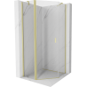 Mexen Mist pentagonal hinged shower enclosure 80 x 80 cm, transparent, brushed gold - 8A8-080-080-55-00