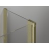 Mexen Mist asymmetric pentagonal shower cabin 100 x 90 cm, transparent, brushed gold - 8A8-100-090-55-00