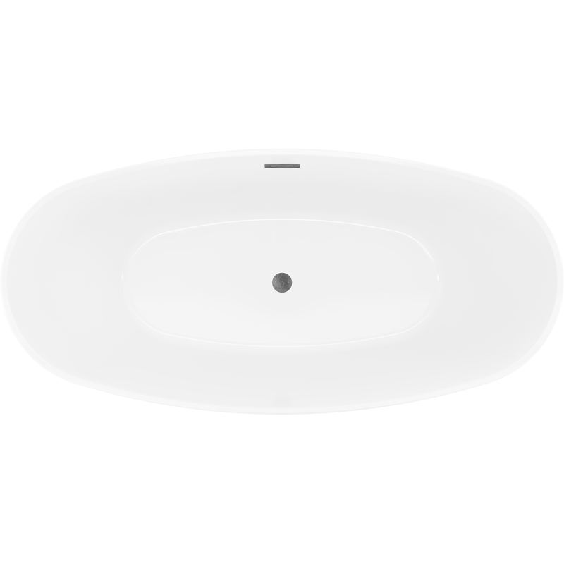 Mexen Lira freestanding bath pattern 170 x 80 cm, white/black, black overflow - 52831708075-70