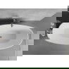 Mexen Lira freestanding bathtub pattern 170 x 80 cm, white/black, overflow gun metal - 52831708075-95