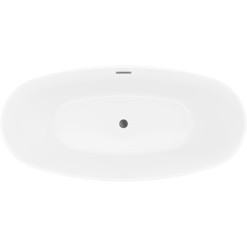 Mexen Lira freestanding bath pattern 170 x 80 cm, white/black, overflow gun metal - 52831708075-95