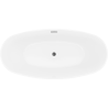 Mexen Lira freestanding bathtub pattern 170 x 80 cm, white/black, overflow gun metal - 52831708075-95