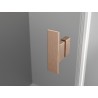 Mexen Mist asymmetric pentagonal shower enclosure with pivot door 100 x 90 cm, transparent, brushed copper - 8A8-100-090-65-00