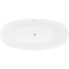Mexen Lira freestanding bathtub pattern 170 x 80 cm, white/black, brushed nickel overflow - 52831708075-97
