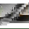 Mexen Lira freestanding bathtub pattern 170 x 80 cm, white/black, brushed nickel overflow - 52831708075-97