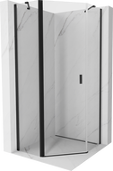 Mexen Mist pentagonal shower enclosure hinged 90 x 90 cm, transparent, black - 8A8-090-090-70-00