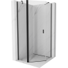 Mexen Mist pentagonal hinged shower cabin 100 x 100 cm, transparent, black - 8A8-100-100-70-00