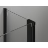 Mexen Mist asymmetrical pentagonal shower enclosure left hinged 100 x 80 cm, black frame, black - 8A8-100-080-70-70-L