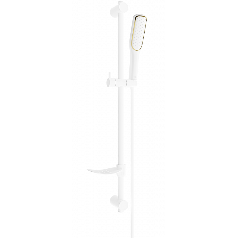 Mexen DF49 sliding shower set, White - 785494582-25