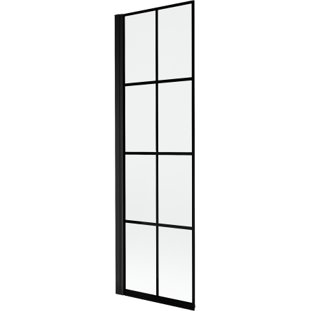 Mexen Mist shower screen 1-wing left 60 x 150 cm, black grid, black - 8A9-060-001-70-77-L