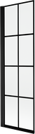 Mexen Mist 1-wing left shower screen 60 x 150 cm, black grid, black - 8A9-060-001-70-77-L