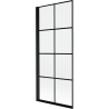 Mexen Mist 1-wing left shower screen 80 x 150 cm, black grille, black - 8A9-080-001-70-77-L