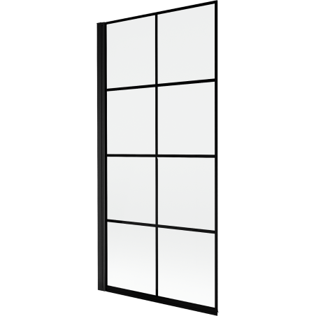 Mexen Mist shower screen 1-wing left 90 x 150 cm, black grid, black - 8A9-090-001-70-77-L