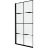 Mexen Mist shower screen 1-wing left 90 x 150 cm, black grid, black - 8A9-090-001-70-77-L