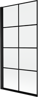 Mexen Mist shower screen 1-wing left 90 x 150 cm, black grid, black - 8A9-090-001-70-77-L
