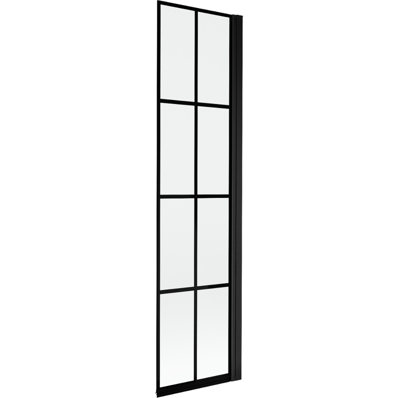Mexen Mist 1-wing shower screen right 50 x 150 cm, black grid, black - 8A9-050-001-70-77-P