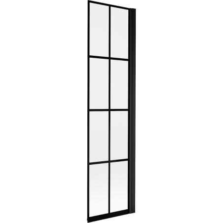 Mexen Mist 1-wing shower screen right 50 x 150 cm, black grid, black - 8A9-050-001-70-77-P