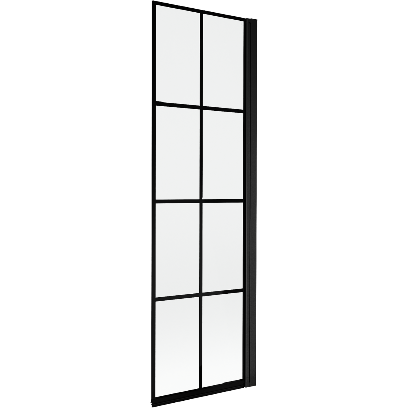 Mexen Mist shower screen 1-wing right 60 x 150 cm, black grid, black - 8A9-060-001-70-77-P