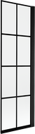 Mexen Mist shower screen 1-wing right 60 x 150 cm, black grid, black - 8A9-060-001-70-77-P