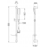 Mexen DF49 adjustable shower set, black - 785494582-75