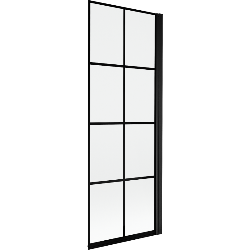 Mexen Mist shower screen 1-wing right 70 x 150 cm, black grid, black - 8A9-070-001-70-77-P