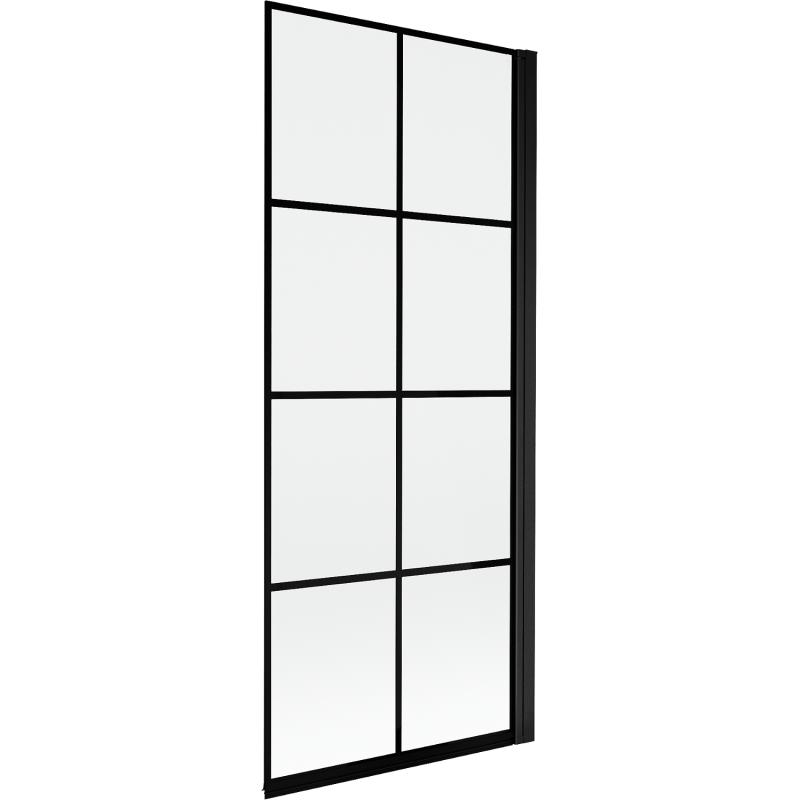 Mexen Mist shower screen 1-wing right 80 x 150 cm, black grid, black - 8A9-080-001-70-77-P
