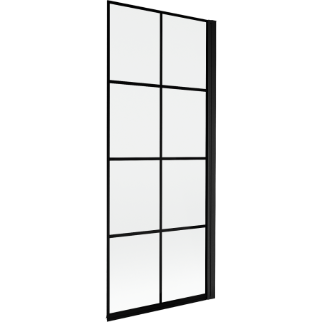 Mexen Mist shower screen 1-wing right 80 x 150 cm, black grid, black - 8A9-080-001-70-77-P