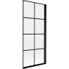 Mexen Mist 1-winged shower screen right 80 x 150 cm, black grid, black - 8A9-080-001-70-77-P