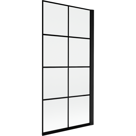 Mexen Mist shower screen 1-wing right 90 x 150 cm, black grid, black - 8A9-090-001-70-77-P