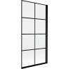 Mexen Mist shower screen 1-wing right 90 x 150 cm, black grid, black - 8A9-090-001-70-77-P