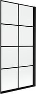 Mexen Mist shower screen 1-wing right 90 x 150 cm, black grid, black - 8A9-090-001-70-77-P