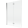 Mexen Mist 2-panel Left Shower Screen 130 x 150 cm, transparent, chrome - 8A9-130-002-01-00-L