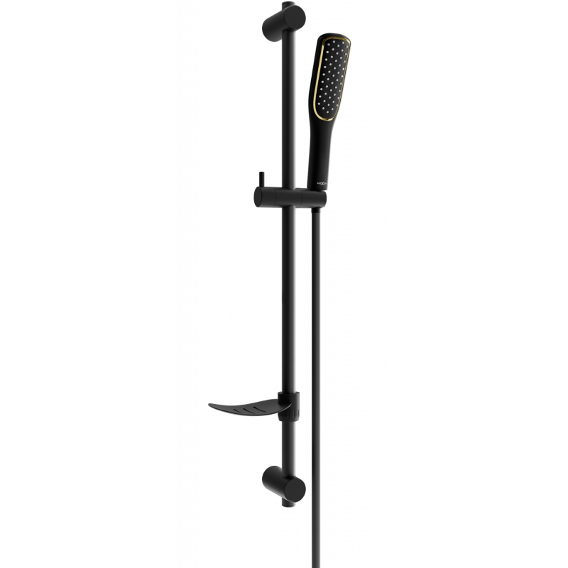 Mexen DF49 sliding shower set, Black - 785494582-75
