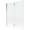 Mexen Mist 2-wing left 140 x 150 cm shower screen, transparent, chrome - 8A9-140-002-01-00-L