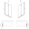 Mexen Mist 2-wing right shower screen 80 x 150 cm, transparent, chrome - 8A9-080-002-01-00-P