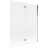 Mexen Mist shower screen 2-panel right 140 x 150 cm, transparent, chrome - 8A9-140-002-01-00-P