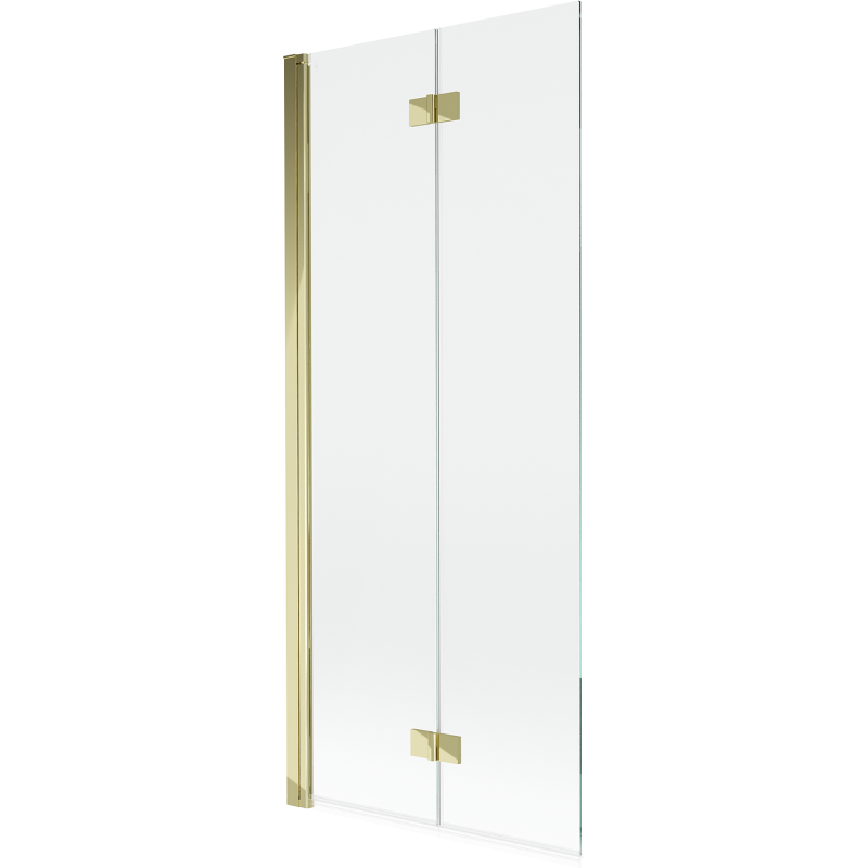 Mexen Mist shower screen 2-wing left 80 x 150 cm, transparent, gold - 8A9-080-002-50-00-L