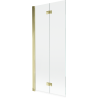 Mexen Mist 2-panel left shower screen 80 x 150 cm, transparent, gold - 8A9-080-002-50-00-L