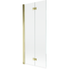 Mexen Mist shower screen 2-wing left 80 x 150 cm, transparent, gold - 8A9-080-002-50-00-L