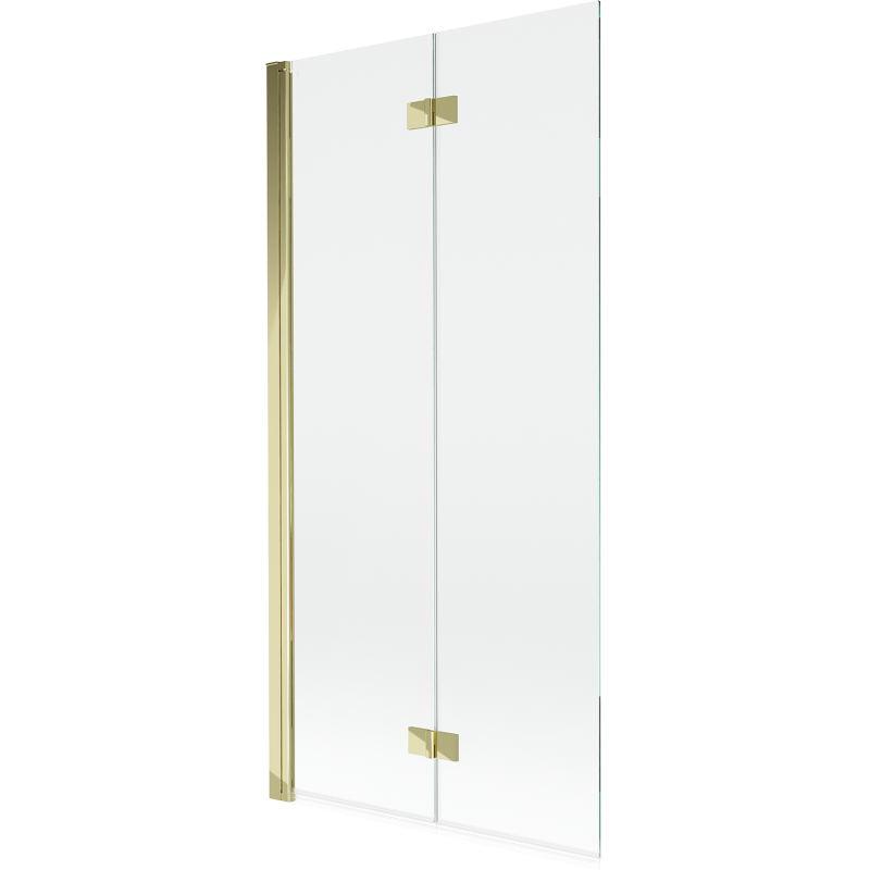 Mexen Mist shower screen 2-wing left 90 x 150 cm, transparent, gold - 8A9-090-002-50-00-L