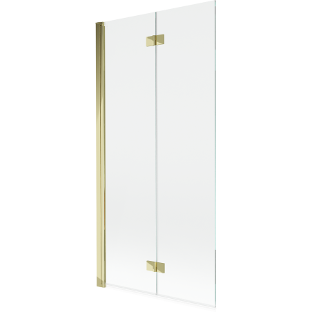 Mexen Mist shower screen 2-wing left 90 x 150 cm, transparent, gold - 8A9-090-002-50-00-L