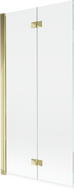 Mexen Mist shower screen 2-wing left 90 x 150 cm, transparent, gold - 8A9-090-002-50-00-L