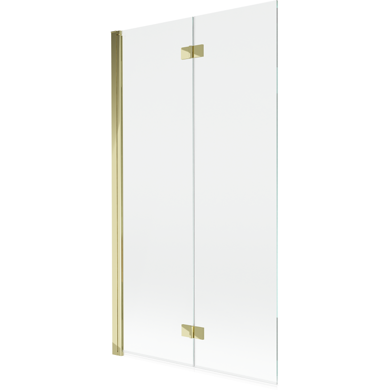 Mexen Mist 2-panel left shower screen 100 x 150 cm, transparent, gold - 8A9-100-002-50-00-L